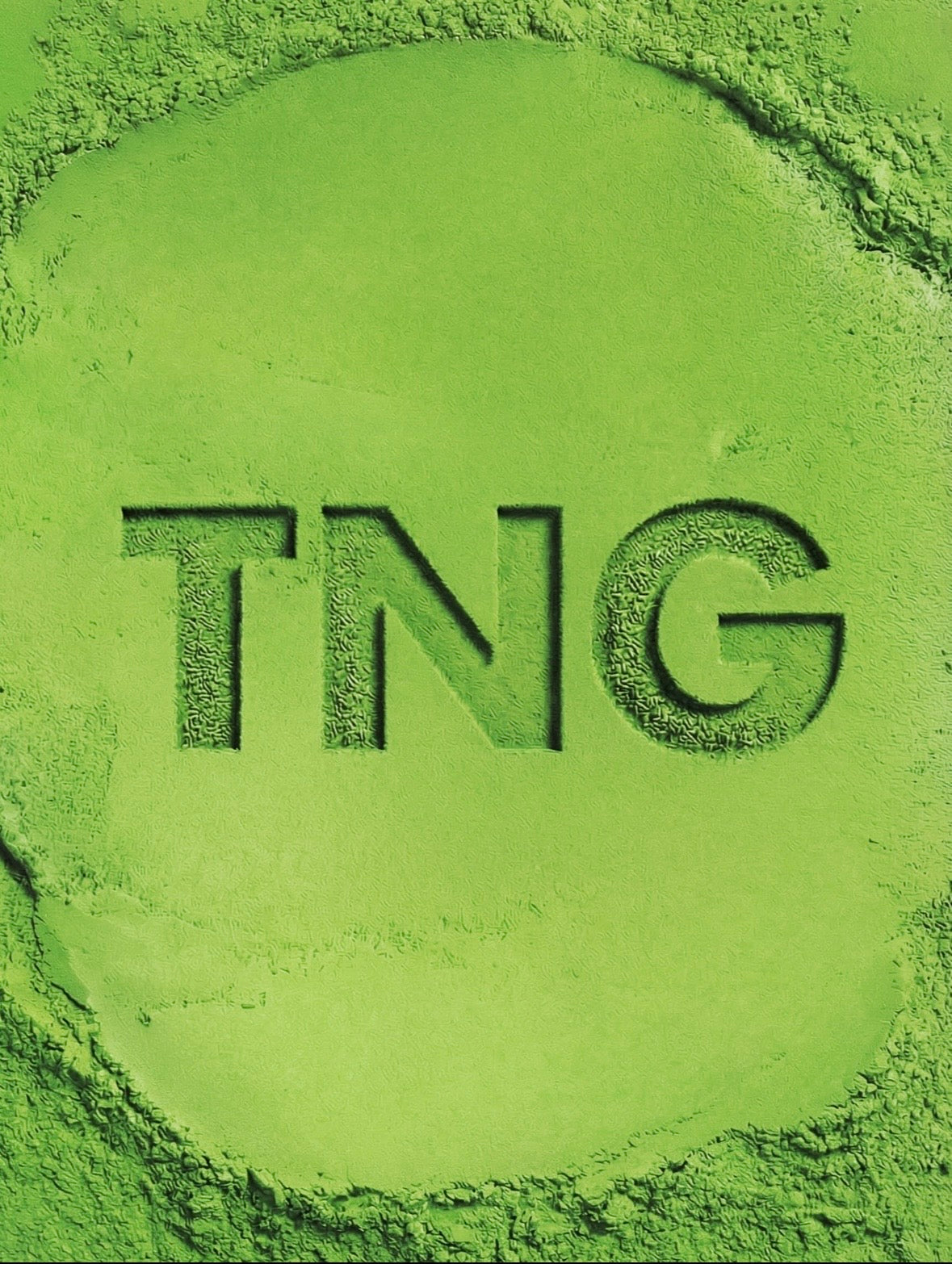 Matcha-Pulver mit TNG Branding